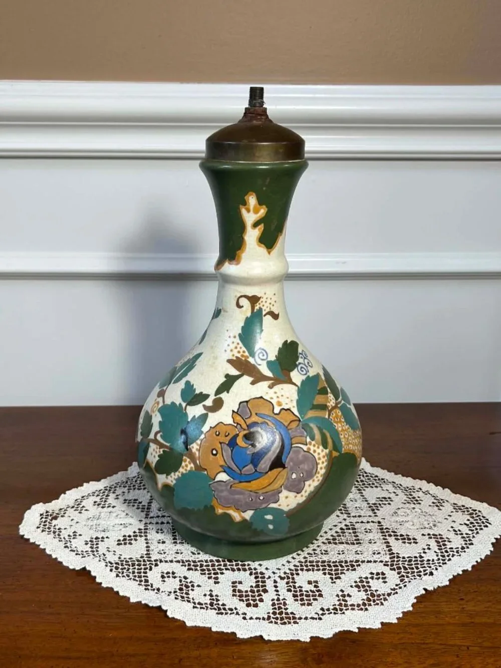 Vintage 1920s Dutch Art Pottery Lamp Base - Arnhemsche Fayence